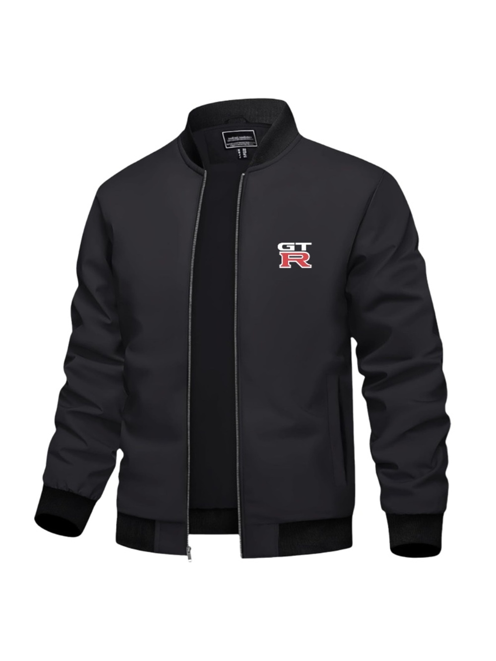 Men’s GTR Embroidered Lightweight Bomber Jacket Black